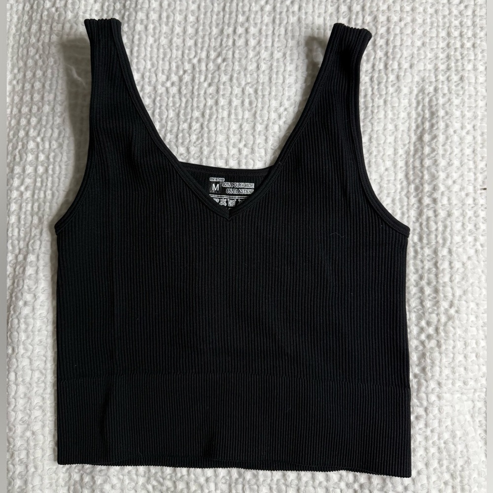 Black Sport Crop Top